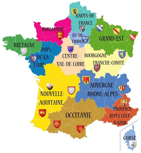 Carte de france avec les régions et départements. Carte de France avec les nouvelles régions - Voyages - Cartes