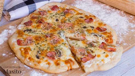 Pizza Carbonara Con Masa De Pizza Casera Recetas De Pizzas
