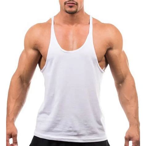 Men S Tank Top Gyms Clothing Fitness Top Mens Bodybuilding Stringers