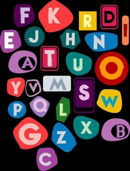 Colorful Font 3d Alphabet Graphic Free Vector Download 25789 Free