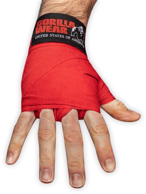 Boxing Hand Wraps Red Gorilla Wear