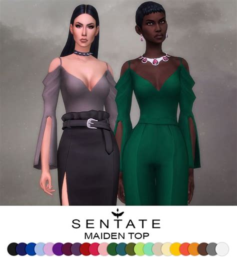 Maiden Top Sentate On Patreon Sims 4 Dresses Sims 4 Clothing Sims