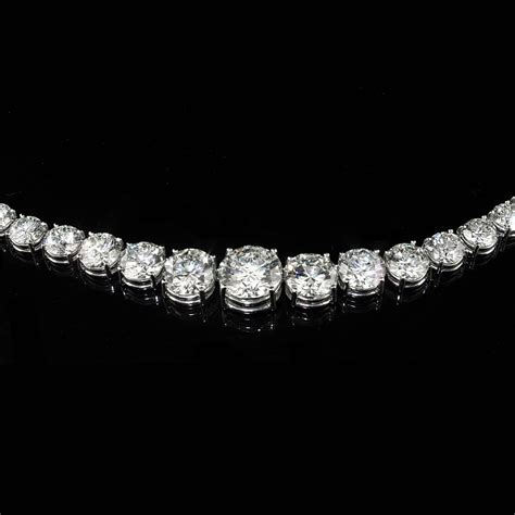 4700ct Diamond Riviera Necklace In Platinum Kantor Gems