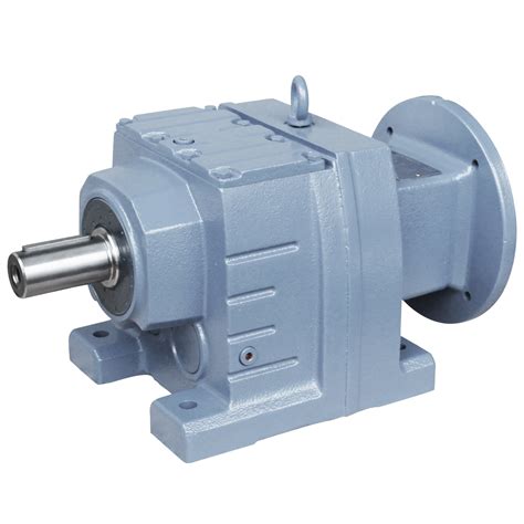 R Series Foot Mounted Coaxial Gearbox With Servo Motor With Flange Connection Reducer And