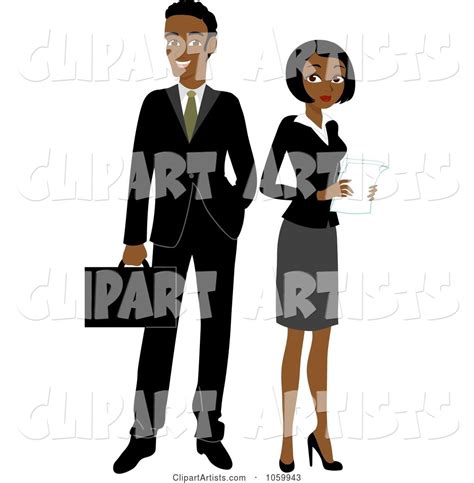 Black Business Man And Woman Clipart By Rosie Piter