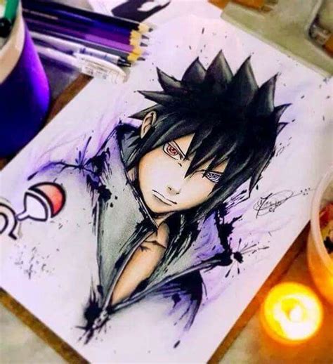 Sasuke Uchiha Drawing ♥♥♥ Impressive Fanart Anime Naruto Arte