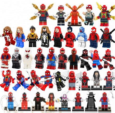 41pcs Spider Man Minifigures Compatible Lego Toy Avengers Super Heroes