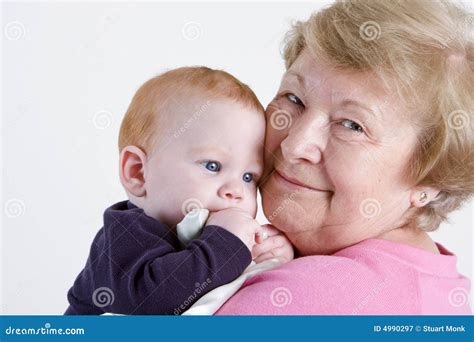 Grandma With Grandson Stock Image Image Of Blanket Head 4990297