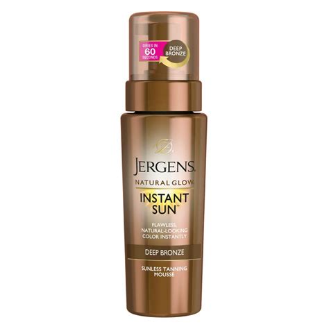 Jergens Natural Glow Instant Sun Body Mousse Self Tanner For Deep