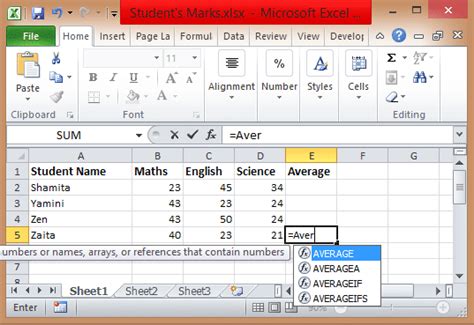 Here is how this formula works: Excel Formulas Basic Functions like Sum, Average
