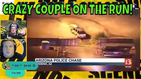 Police Chase A Crazy Couple In Arizona Youtube