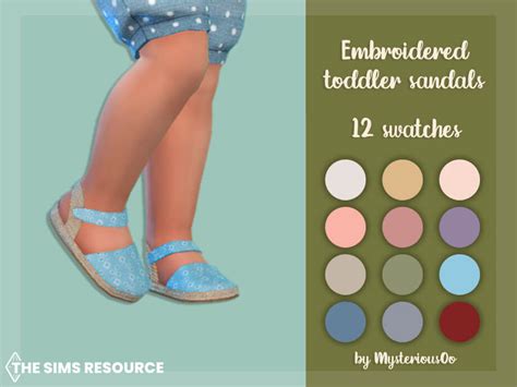 Sims 4 Embroidered Toddler Sandals The Sims Game