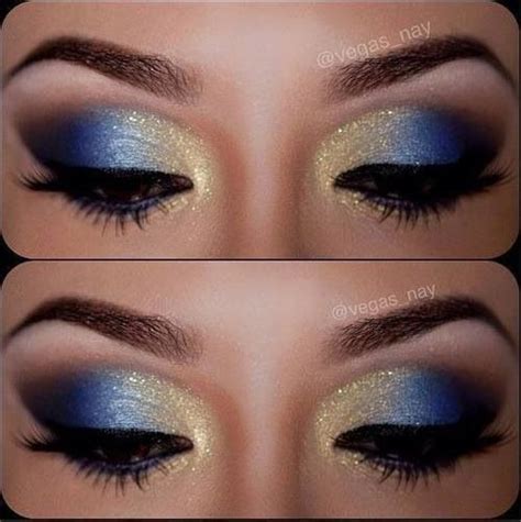 12 Gorgeous Blue And Gold Eye Makeup Looks And Tutorials