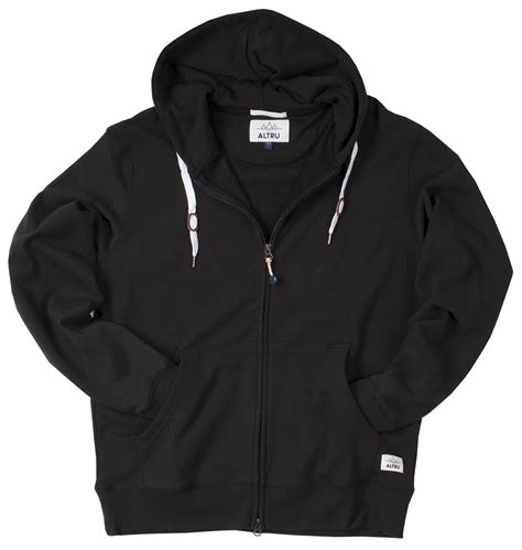 Buy Black Zip Up Custom Fit Hoodie Altru Apparel High Quality