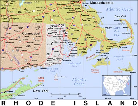 Ri · Rhode Island · Public Domain Maps By Pat The Free Open Source