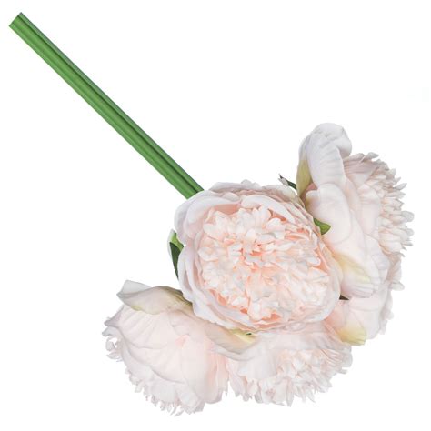 light pink silk peony stem bouquet 13 royal imports