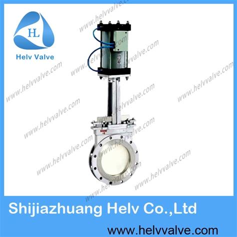 Stainless Steel 304 Wafer Knife Gate Valve With Pneumatic Actuator