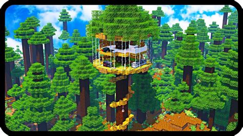 How To Make A Giant Treehouse In Minecraft