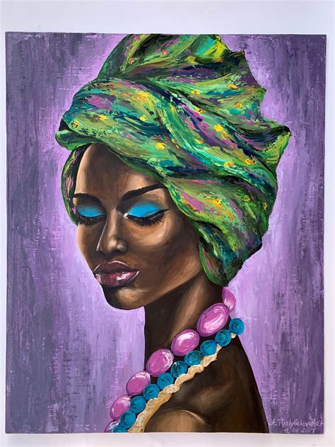 Woman Portrait Original Oil Painting African American Women Etsy