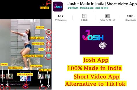 ⭐snake video lyrical video status maker detects videos, you can download them with just one click. Josh App Download Short Video App By Dailyhunt (Made In ...