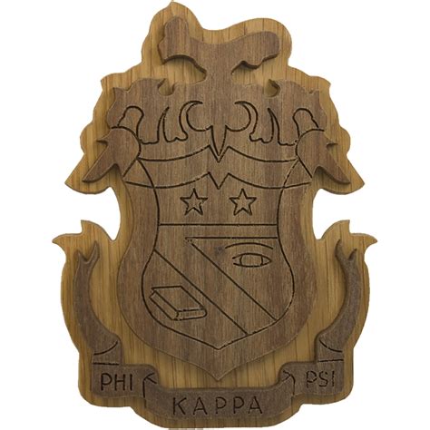 Phi Kappa Psi Carved Background Fraternity Crest