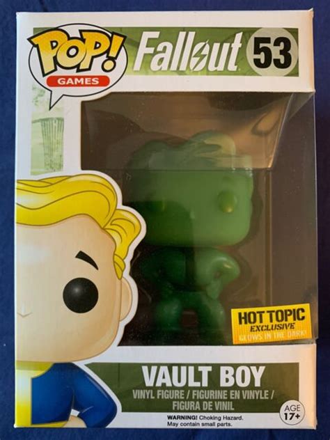 Funko Pop Fallout 53 Hot Topic Exclusive Glows In The Dark Vault Boy Ebay