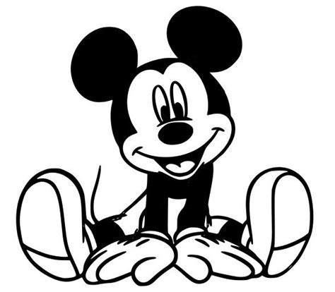 Mickey mouse coloring pages and minnie mouse romantic couple. Mickey Mouse Smiling Coloring Page - Free Printable Coloring Pages for Kids