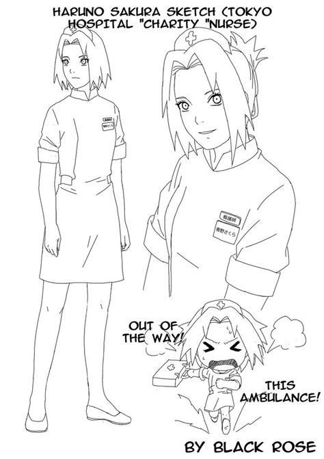 Sketch Sakura Nurse By Byblackrose On Deviantart