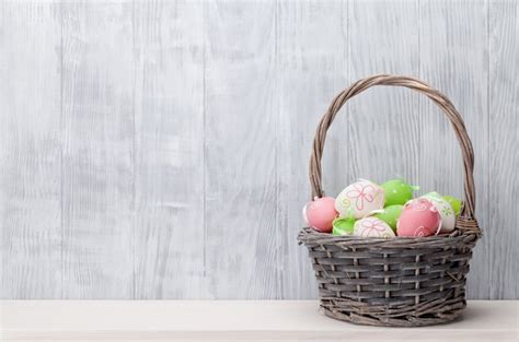 4k 5k Holidays Easter Wall Eggs Wicker Basket Hd Wallpaper