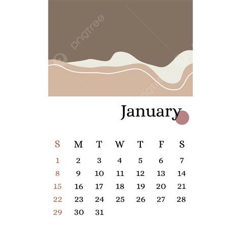 Aesthetic Calendar January 2023 Monthly Calendar January Printable