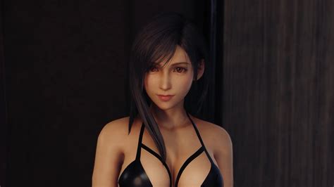 Tifa S Sexy Black Leather Outfit Ff R Mod Final Fantasy Vii Remake