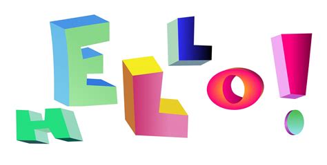 3d Text Hello Free Stock Photo Public Domain Pictures