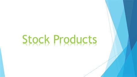 Products Stock Products