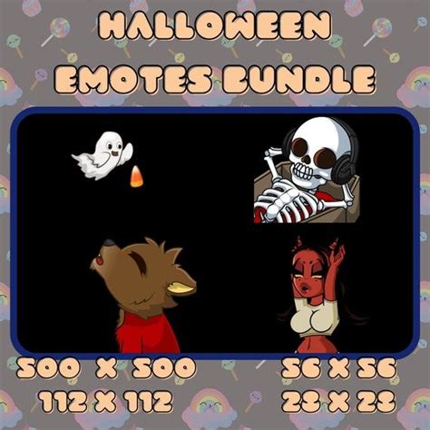 Halloween Emotes Bundle Sub Emote Twitch Animated Discord Bit