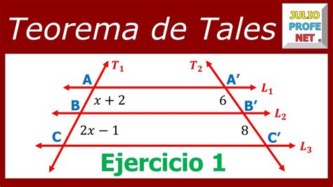 Teorema De Thales Ejercicio 1 Youtube