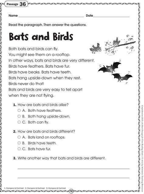Kindergarten Reading Comprehension Worksheets Pdf Free Worksheets 5th