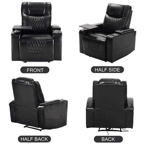 Buy Electric Recliner Chair With Usb Charge Port 360 Swivel Tray Table