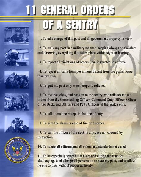 11 General Orders Of A Sentry Navy Quizlet Slideshare