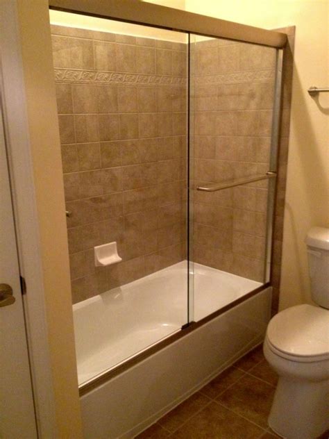 Make your dream shower a reality. Midlothian Semi-Frameless Sliding Glass Bathtub Enclosure ...