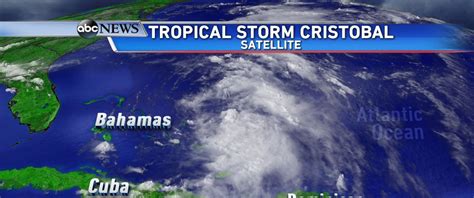 Tropical Storm Cristobal Moving North Hits Parts Of The Bahamas Abc News