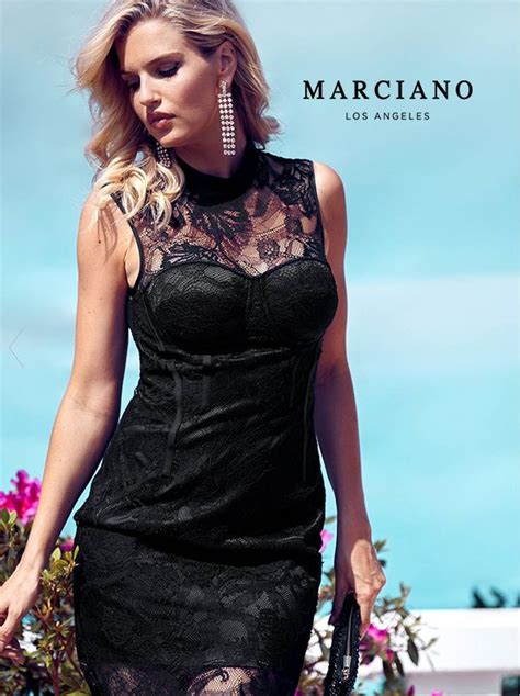 Lou Sleeveless Lace Dress By Marciano Style 84g78b8831z Timeless Lace Goes Full On Glam In
