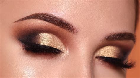Glam Gold Smokey Eye Makeup Tutorial Morphe O Palette Youtube