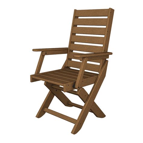 Sold and shipped by sunnydaze décor. Outdoor Dining Arm Chair for Patio, Porch, Deck | Polywood Captain Collection