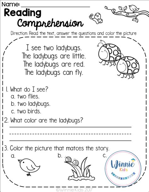 Kindergarten Reading Comprehension Passages Is A Set Of 20 Spring