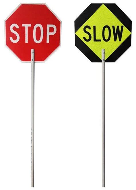 Stopslow Sign With 5′ Pole Tc 22 Paramount Safety Consulting Inc
