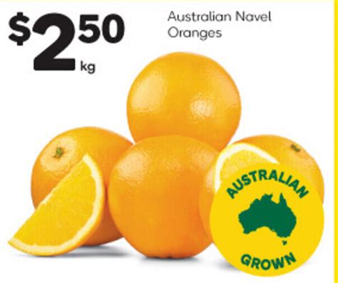 Australian Navel Oranges Offer At Woolworths