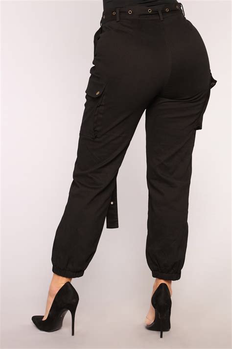 Cargo Chic Pants Black Fashion Nova