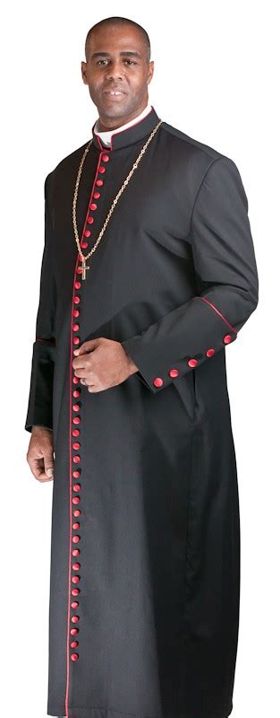 Clergy Cassock Robe Exdwool Blackred Mercy Robes