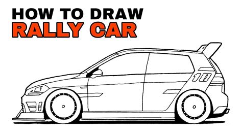 how to draw a rally car volkswagen golf vii gti youtube