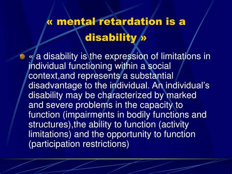 Ppt Mental Retardation Definition Classification And Systems Of